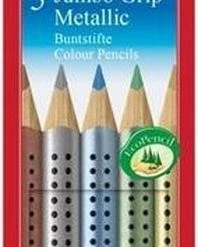 Faber-Castell Faber Castell Kleurpotlood FC Jumbo Grip - Metallic Etui 5 Kleuren