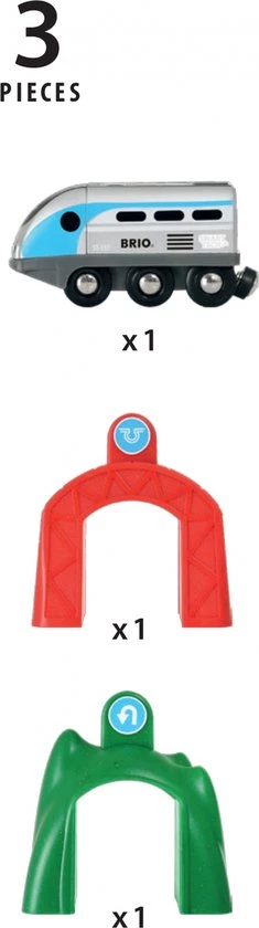 BRIO Smart Tech Engine - Locomotief Met 2 Actietunnels - 33834 8 BRIO Smart Tech Engine - Locomotief Met 2 Actietunnels - 33834 - Afbeelding 6