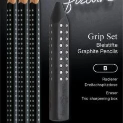 Faber-Castell - Schrijfset Grip 2001 - Zwart - Op Blister - FC-217093