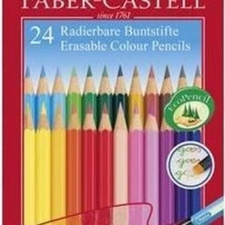 Kleurpotloden Faber-Castell Etui 24 Stuks Uitwisbaar FC-116625