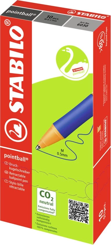 STABILO Pointball - Balpen 0,5 Mm - Navulbaar - Rood - Doos 10 Stuks 11 STABILO Pointball - Balpen 0,5 Mm - Navulbaar - Rood - Doos 10 Stuks - Afbeelding 9