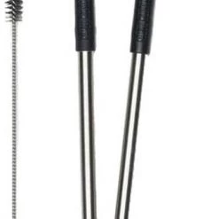 Klean Kanteen Rietjes - RVS - Zwart - 2 Stuks