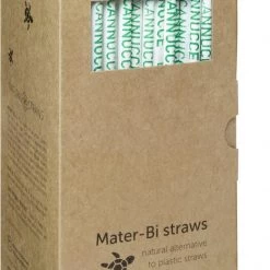 Natural Tableware Bio Wegwerp Rietjes Flexibel - 21 X 0,6 Cm - Individueel Verpakt - 250 Stuks