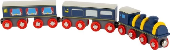 Small Foot World - Houten Trein Met Locomotief 10 Small Foot World - Houten Trein Met Locomotief - Afbeelding 8