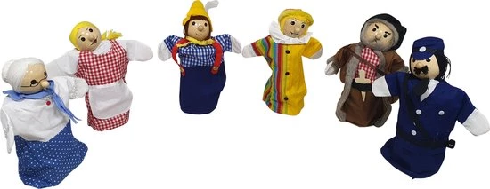 Jou?co 2 In 1 Theater En Winkel Met 6 Poppenkastpoppen-kassa-18-delige Boodschappen Set 6 Kratjes En 24 Stuks Groente-fruit 5 Jou?co 2 In 1 Theater En Winkel Met 6 Poppenkastpoppen-kassa-18-delige Boodschappen Set 6 Kratjes En 24 Stuks Groente-fruit - Afbeelding 3