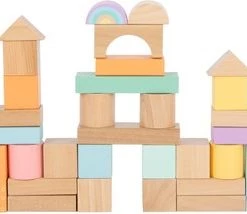 Small Foot Company Pastel Houten Bouwblokken - 50 Stuks - Houten Speelgoed Vanaf 1 Jaar -duurzamer-speelgoed Verkoop 550x214