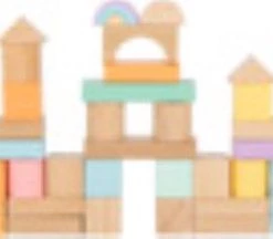 Small Foot Company Pastel Houten Bouwblokken - 50 Stuks - Houten Speelgoed Vanaf 1 Jaar -duurzamer-speelgoed Verkoop 550x216 1