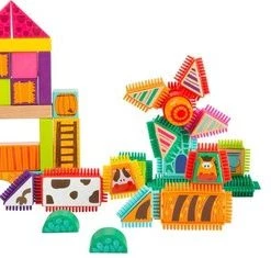 Small Foot Company Houten Blokken - Small Foot Houten Bouwblokken Boerderij 80 Stuks