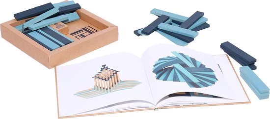 Speelgoed | Wooden Toys - Kapla 40 Stuks Blauw 8010 13 Speelgoed | Wooden Toys - Kapla 40 Stuks Blauw 8010 - Afbeelding 11