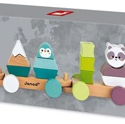 Janod X WWF - De Dierentrein Met Tijger, Panda En Pinguïn -duurzamer-speelgoed Verkoop 550x245