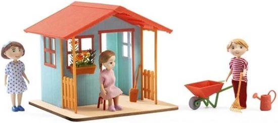 Djeco 7-delig Tuinhuis DJ07835 4 Djeco 7-delig Tuinhuis DJ07835 - Afbeelding 2