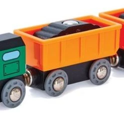 Hape Diesel Goederentrein 5-delig Groen/oranje/zwart