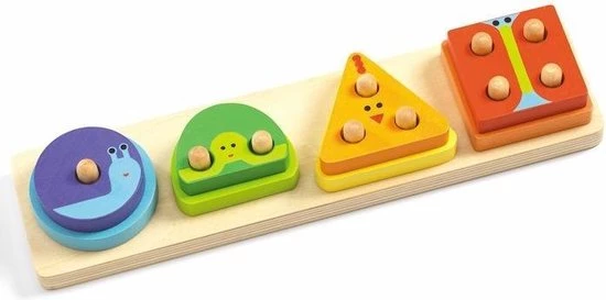 Djeco - Puzzel 1234Basic - 18m+ 4 Djeco - Puzzel 1234Basic - 18m+ - Afbeelding 2