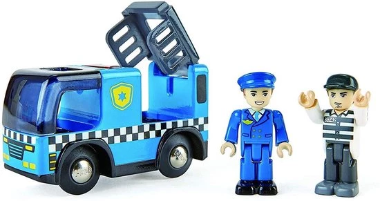 Hape Politieauto Met Sirene Hout 9,5 Cm 5 Hape Politieauto Met Sirene Hout 9,5 Cm - Afbeelding 3
