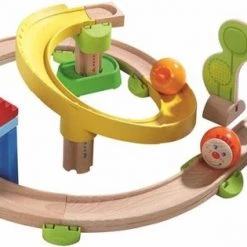 Haba Speelgoed | Wooden Toys - Knikkerbaan Rollebollen - Basisdoos - Spiraalbaan