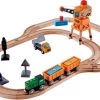 Hape-treinbaan- Hout- Magneetkraan- 34 Delig