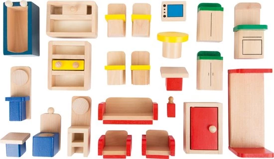 Small Foot Company Poppenhuis Met 22 Meubels - Houten Speelgoed Vanaf 3 Jaar 4 Small Foot Company Poppenhuis Met 22 Meubels - Houten Speelgoed Vanaf 3 Jaar - Afbeelding 2
