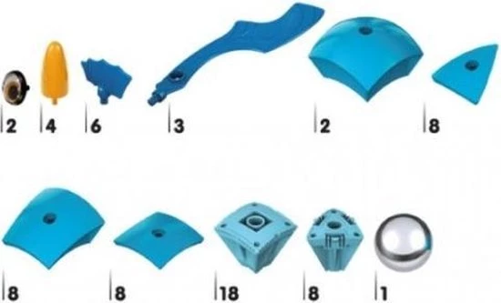 Geomag Kor Tazoo Beto Blauw 68-delig 8 Geomag Kor Tazoo Beto Blauw 68-delig - Afbeelding 6
