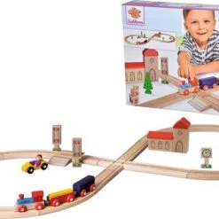 Eichhorn - Treinset 8-vormig - Houten Speelgoed