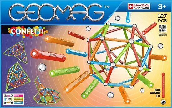 Geomag Confetti - 127 Delig 7 Geomag Confetti - 127 Delig - Afbeelding 5