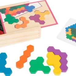 Small Foot Company Small Foot - Hexagon Wooden Puzzle Learning Game