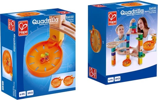 Hape Quadrilla - 2 Opvangbakjes - Knikkerbaan 7 Hape Quadrilla - 2 Opvangbakjes - Knikkerbaan - Afbeelding 5