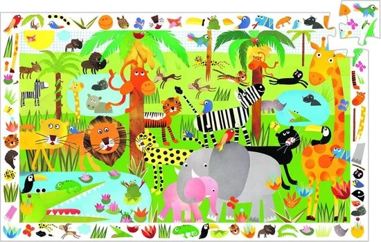 Djeco Drukte In De Jungle - 35 Stukjes 5 Djeco Drukte In De Jungle - 35 Stukjes - Afbeelding 3