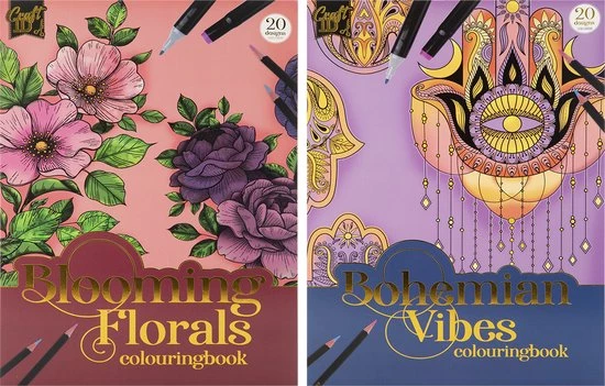 Craft Sensations Colouringbook For Adults | Set Van 2 | Geschikt Voor Markers En Kleurpotloden | 250 Grams Papier | Elk Kleurboek Voorzien Van 20 Pagina's | Kleurboek Voor Volwassenen | 40 Designs In Totaal 7 Craft Sensations Colouringbook For Adults | Set Van 2 | Geschikt Voor Markers En Kleurpotloden | 250 Grams Papier | Elk Kleurboek Voorzien Van 20 Pagina's | Kleurboek Voor Volwassenen | 40 Designs In Totaal - Afbeelding 5