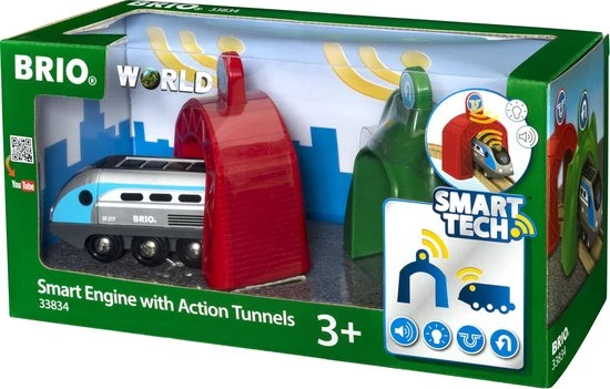 BRIO Smart Tech Engine - Locomotief Met 2 Actietunnels - 33834 3 BRIO Smart Tech Engine - Locomotief Met 2 Actietunnels - 33834