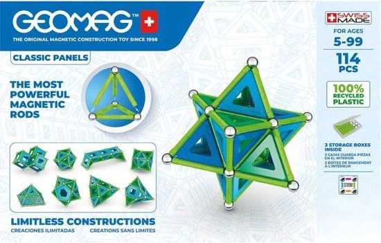 Geomag Green Line - Classic Panels - 114 Delen - Classic Panels - 114 Delen 11 Geomag Green Line - Classic Panels - 114 Delen - Classic Panels - 114 Delen - Afbeelding 9