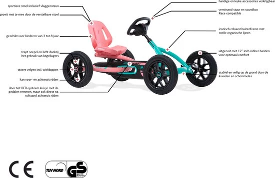 BERG Buddy Lua Skelter - Roze - 2,5 Tot 6 Jaar 6 BERG Buddy Lua Skelter - Roze - 2,5 Tot 6 Jaar - Afbeelding 4