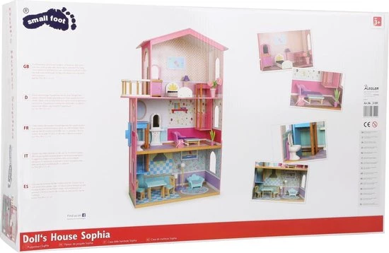 Small Foot Company Poppenhuis Sophia 74 X 121 X 34 Cm 5 Small Foot Company Poppenhuis Sophia 74 X 121 X 34 Cm - Afbeelding 3