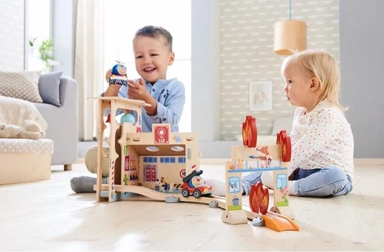 Haba Kullerbü Knikkerbaan Brandweerkazerne 4 Haba Kullerbü Knikkerbaan Brandweerkazerne - Afbeelding 2