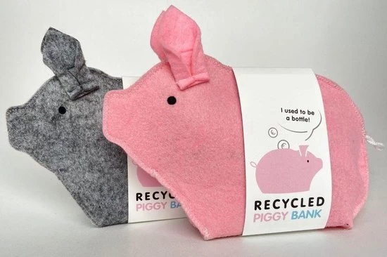 Woodlane Gerecyclede Spaarpot - Spaarvarken Roze 5 Woodlane Gerecyclede Spaarpot - Spaarvarken Roze - Afbeelding 3