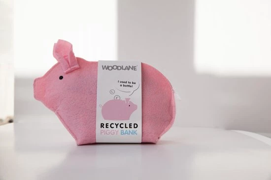 Woodlane Gerecyclede Spaarpot - Spaarvarken Roze 10 Woodlane Gerecyclede Spaarpot - Spaarvarken Roze - Afbeelding 8