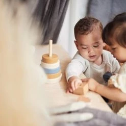 Jollein Houten Stapeltoren - Shell - Blue -duurzamer-speelgoed Verkoop 550x366 165