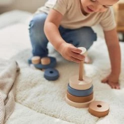 Jollein Houten Stapeltoren - Shell - Blue -duurzamer-speelgoed Verkoop 550x366 166