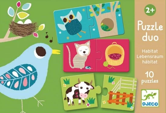 Djeco Puzzel Duo - Ons Huis - 10 X 2 Stukjes 7 Djeco Puzzel Duo - Ons Huis - 10 X 2 Stukjes - Afbeelding 5