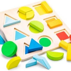 New Classic Toys Houten Geometrische Vormenpuzzel