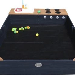 AXI Kelly Zandbak Met Speelkeuken Antraciet/bruin - Wastafel Incl. 17-delige Accessoire-set - Inclusief Afdekzeil En Gronddoek -duurzamer-speelgoed Verkoop 550x375 8