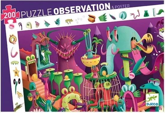 Djeco Observatie Puzzel In Een Videospel - 200 Stukjes 3 Djeco Observatie Puzzel In Een Videospel - 200 Stukjes