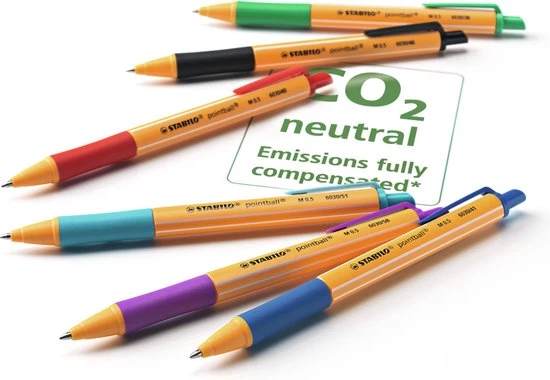 STABILO Pointball - Balpen 0,5 Mm - Navulbaar - Rood - Doos 10 Stuks 6 STABILO Pointball - Balpen 0,5 Mm - Navulbaar - Rood - Doos 10 Stuks - Afbeelding 4