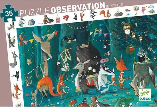 Djeco Observatie Puzzel Het Orkest - 35 Stukjes 5 Djeco Observatie Puzzel Het Orkest - 35 Stukjes - Afbeelding 3