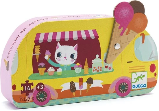 Djeco Puzzel Ijscowagen 3 Djeco Puzzel Ijscowagen