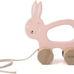 Trixie Trekfiguur Mrs. Rabbit Junior 7 X 22 X 6 Cm Hout Zachtroze