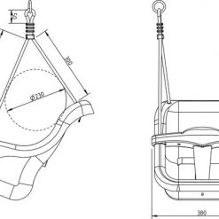 AXI Baby Schommel In Bruin Met Zitje In Grijs/Wit - FSC Hout - Babyschommel Voor Kindjes Van 9-36 Maanden - Met 4 Grondankers -duurzamer-speelgoed Verkoop 550x392 6