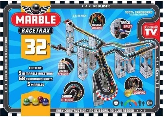 Marble Racetrax Circuit Set Knikkerbaan - Racebaan - 32 Sheets 5 Meter 11 Marble Racetrax Circuit Set Knikkerbaan - Racebaan - 32 Sheets 5 Meter - Afbeelding 9