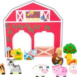 Merkloos Small Foot Op De Boerderij Set Hout 28 X 29 Cm 14-delig