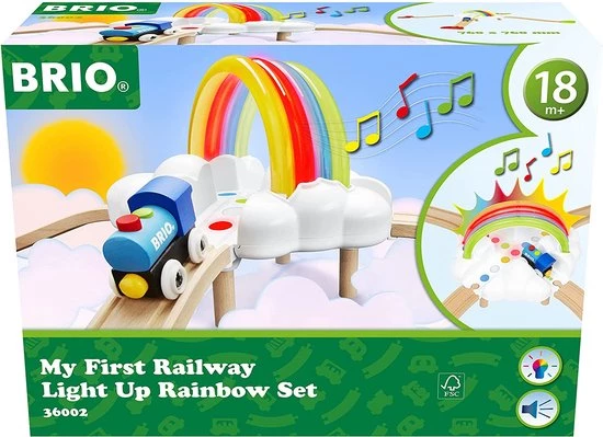 BRIO My First Railway Light Up Rainbow Set - 36002 - Treinbaan 6 BRIO My First Railway Light Up Rainbow Set - 36002 - Treinbaan - Afbeelding 4