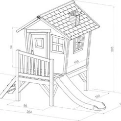 AXI Robin Speelhuis In Bruin/Antraciet - Met Veranda En Grijze Glijbaan - Speelhuisje Op Palen Met Veranda - FSC Hout - Speeltoestel Voor De Tuin 37 AXI Robin Speelhuis In Bruin/Antraciet - Met Veranda En Grijze Glijbaan - Speelhuisje Op Palen Met Veranda - FSC Hout - Speeltoestel Voor De Tuin -duurzamer-speelgoed Verkoop 550x406 4